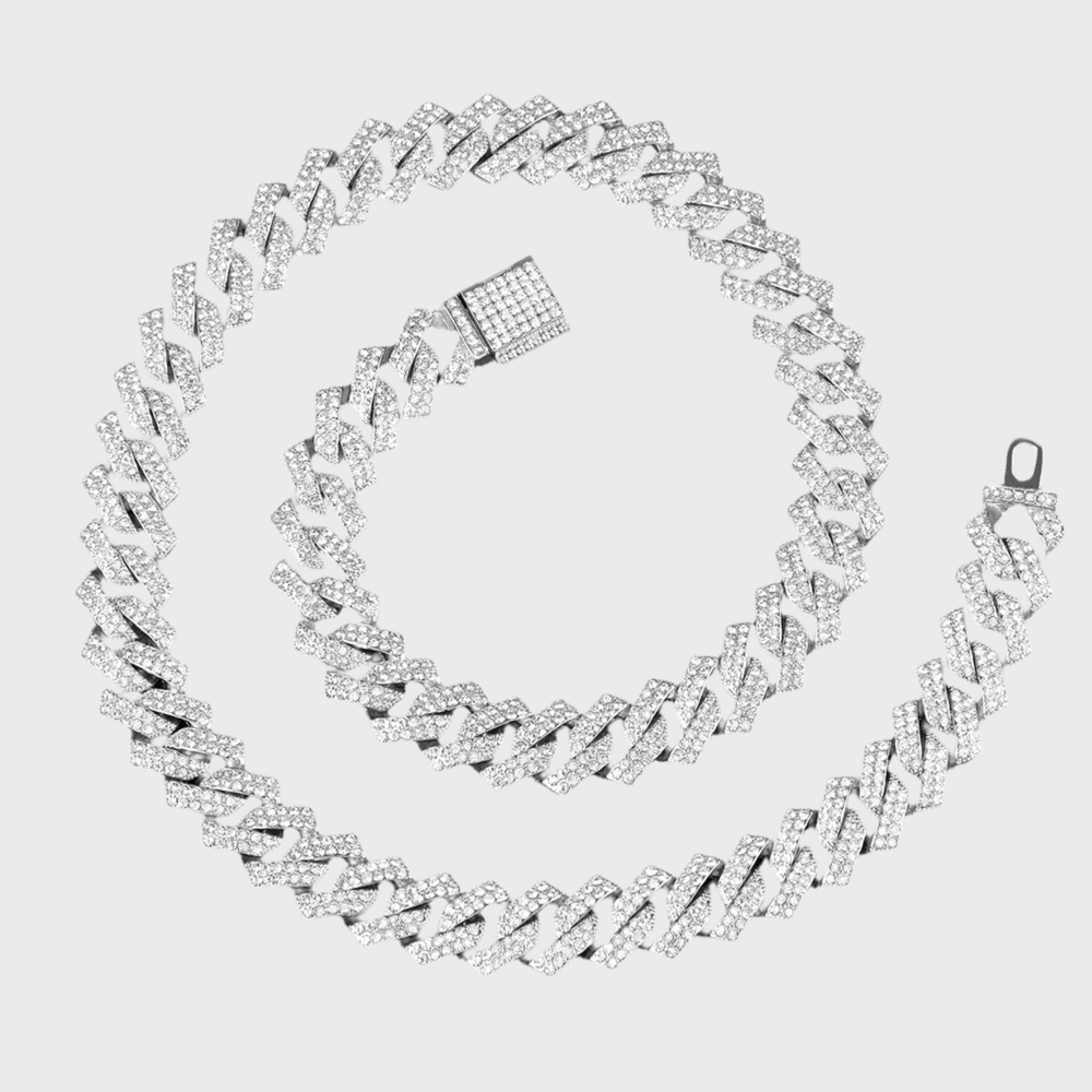 Iced Out Chain - Silber
