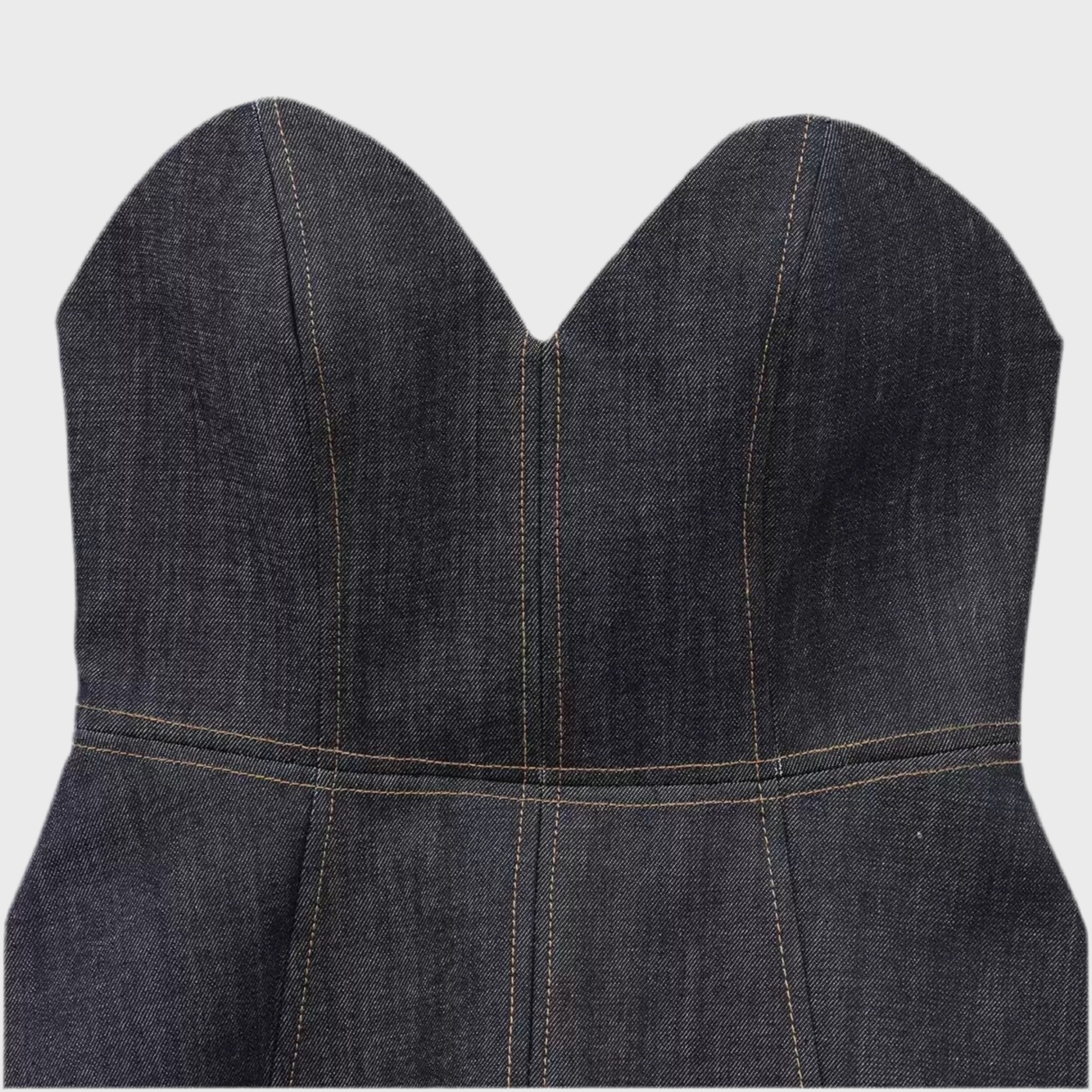 Jeans-Top mit Godets