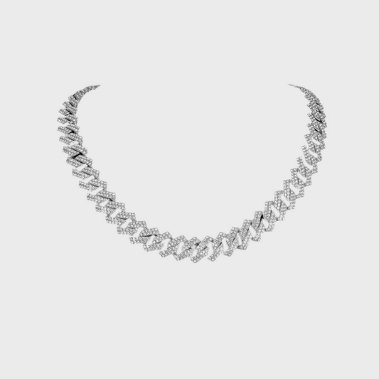 Iced Out Chain - Silber
