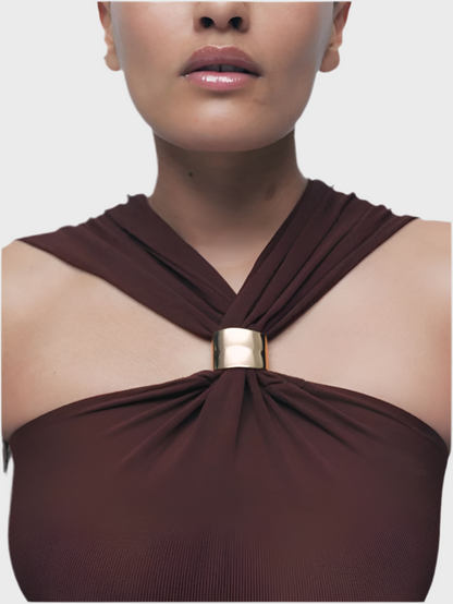 Neckholder Top mit breiten Trägern