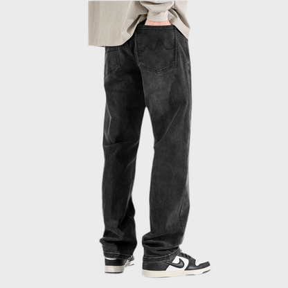 Schwarze Baggy Fit Jeans