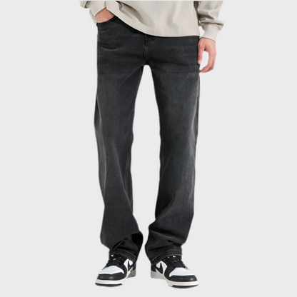 Schwarze Baggy Fit Jeans