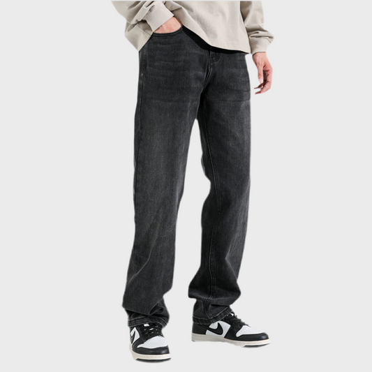 Schwarze Baggy Fit Jeans