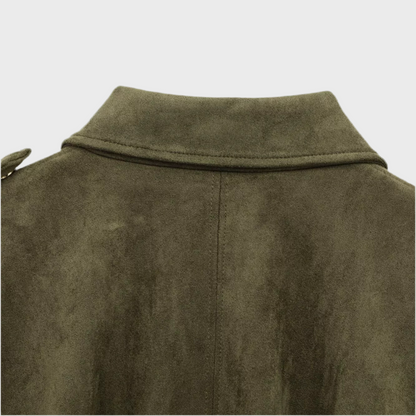 Bomberjacke aus Wildlederimitat