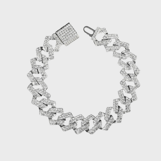 Iced Out Bracelet - Silber