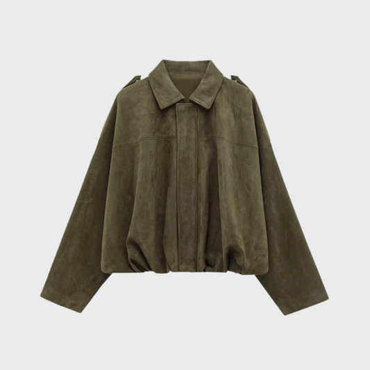 Bomberjacke aus Wildlederimitat