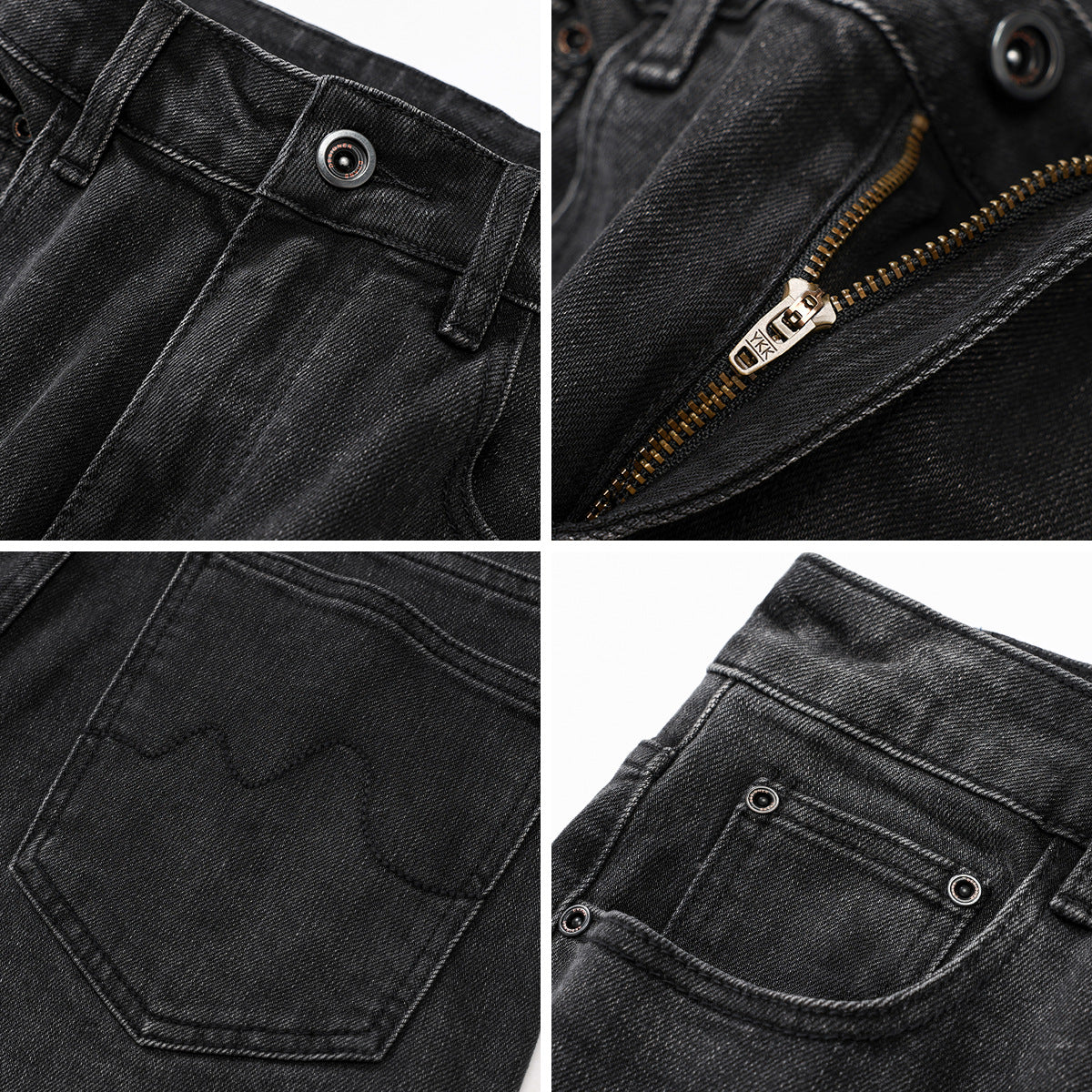 Schwarze Baggy Fit Jeans